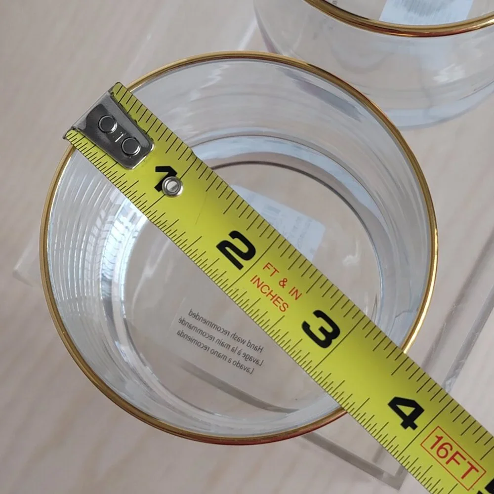 Williams Sonoma Monogram Double Old-Fashioned 2 Clear Drinking Glass Letter 